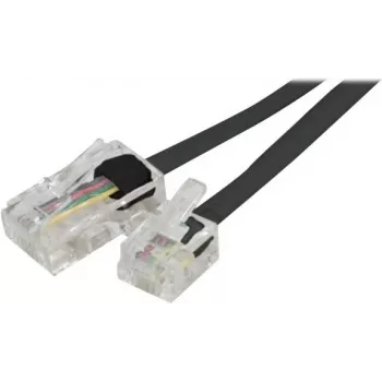 Exertis Connect telefono kabelis RJ-11 male - RJ-45 male 3,0 m plokščias juodas EXC911736