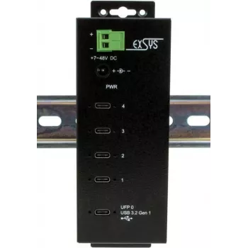 EXSYS EX-1144HMVS USB-C daugiafunkcis adapteris su 4K HDMI, Gigabit Ethernet ir 3x USB 3.2 Gen 1 Type-A
