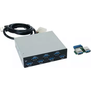 EXSYS EX-1167 7 prievadų USB 3.0 vidinis šakotuvas, 3,5 colio dėklas, VIA VL810 lustas