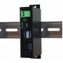 EXSYS EX-1195HMS Industrial 4-Port USB 3.1 Gen 1 Hub su USB-C, DIN-Rail Mount, 9-48V DC