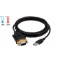 EXSYS EX-1311-2T USB 2.0 į RS-232 serijinis adapterio kabelis su FTDI lustu, 0,8 m, juodas