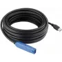 EXSYS EX-1406 USB 3.2 Gen 1 aktyvus prailginimo kabelis, 10 m, juodas