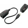 EXSYS EX-1441-2 Gigabit Ethernet prailgintuvas per koaksialinį kabelį, rinkinys, 1000 m, metalinis korpusas, juodas