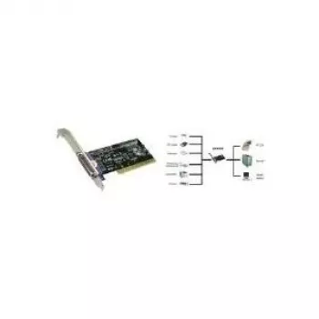 EXSYS EX-41010 PCI-X lygiagretus adapteris, IEEE 1284, DB25 moteriškas, MosChip MCS9901, Low Profile