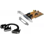 EXSYS EX-43360 PCI-X adapteris - 2x RS-232 serijiniai + 1x lygiagretusis, MosChip, Low Profile