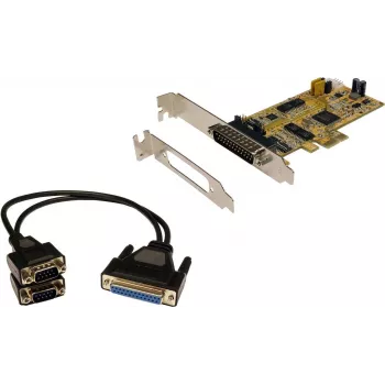 EXSYS EX-45362 2 prievadų RS-232 PCIe x1 serijinis adapteris, Low Profile, ASIX AX99100