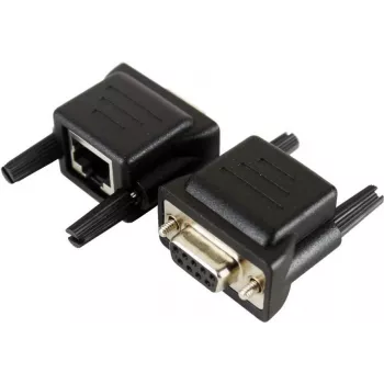 EXSYS EX-47960 RS-232 į RJ-45 serijinis adapteris, DB9 vyriškas į RJ-45 moterišką, tiesioginis kontaktų išdėstymas, juodas