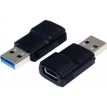 EXSYS EX-47991 USB 3.1 Gen 1 Type-A male to Type-C female adapteris, juodas