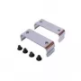 EXSYS EX-6099 DIN bėgio tvirtinimo rinkinys pramoniniams įrenginiams - 35mm TS-35, cinkuotas plienas, prisukamas laikiklis, užsegamas bėgio laikiklis, sidabrinis