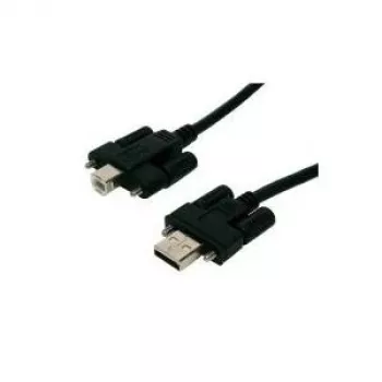EXSYS EX-K1552V USB 2.0 kabelis, Type A male į Type B male su varžtais, 2 m, juodas