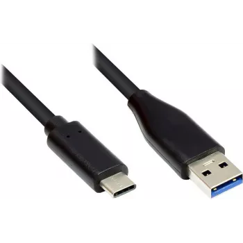 EXSYS EX-K1584-3.0 USB 3.2 Gen 1 kabelis, USB-A į USB-C, 3 m, juodas