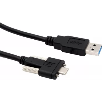 EXSYS EX-K1593V USB 3.2 Gen 2 kabelis, USB-A į USB-C, 1 m, juodas, 10 Gbps, 60 W įkrovimas
