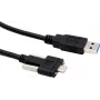 EXSYS EX-K1593V USB 3.2 Gen 2 kabelis, USB-A į USB-C, 1 m, juodas, 10 Gbps, 60 W įkrovimas