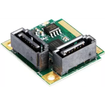 EXSYS Mini PCIe SATA III valdiklis, 2 prievadai, 6Gbps, ASM1061, Full-Height EX-48080-2