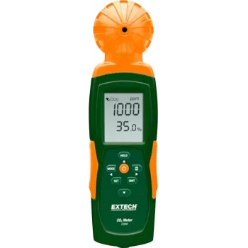 Extech CO240 anglies dioksido matuoklis su temperatūros funkcija, USB duomenų registratoriumi, 0-9999 ppm