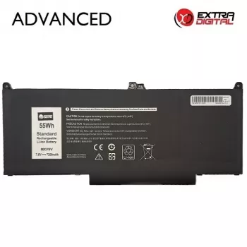 Extra Digital Advanced nešiojamojo kompiuterio baterija, skirta Dell MXV9V – 7200mAh 82Wh 11.4V 9-Cell Li-ion pakaitalas