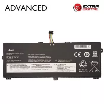 Extra Digital Advanced nešiojamojo kompiuterio baterija, skirta Lenovo L18L3P72 – 4200mAh, 11.52V, 48.38Wh, 3 elementų Li-ion, juoda