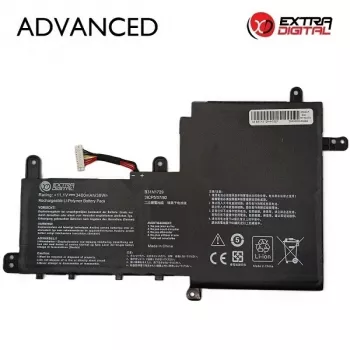 Extra Digital Advanced NB432516 baterija nešiojamam kompiuteriui ASUS B31N1729 – 3400 mAh, 11,52 V, 39,2 Wh, 3 elementų