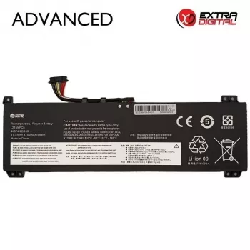 Extra Digital Advanced atsarginė nešiojamojo kompiuterio baterija, skirta Lenovo L21M4PC0 – 3750mAh, 15.36V, 57Wh, 4 celių Li-ion (juoda)