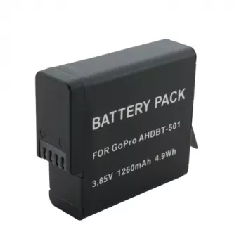 Extra Digital AHDBT-501 ličio jonų fotoaparato baterija 1260mAh, skirta GoPro HERO5/6/7 Black ir HERO (2018)