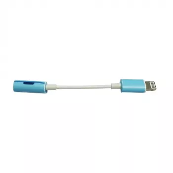 EXTRA DIGITAL Lightning į 3,5 mm ausinių lizdą adapteris – baltas, 10 cm kabelis, DAC, MFi suderinamas