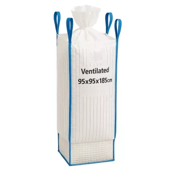 EXTRALINK Big Bag 95x95x185cm 1200kg su Išpylimo Anga | Vėdinamas FIBC