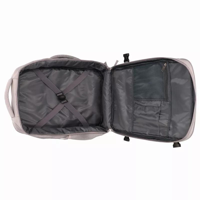 EXTRALINK Black Forest KM03 kelioninis kuprinė 45x20x30 cm su 2 kosmetinėmis – pilka