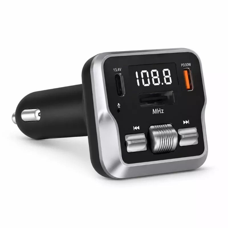 EXTRALINK Bluetooth FM siųstuvas su 2 USB įkrovimo prievadais ir MicroSD kortelės lizdu