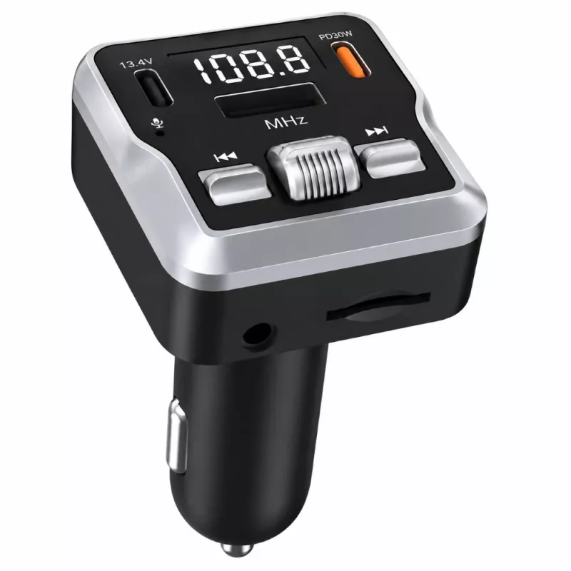 EXTRALINK Bluetooth FM siųstuvas su 2 USB įkrovimo prievadais ir MicroSD kortelės lizdu