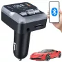 EXTRALINK Bluetooth FM siųstuvas su 2 USB įkrovimo prievadais ir MicroSD kortelės lizdu