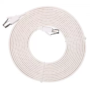 EXTRALINK Cat.8 U/FTP plokščias patch laidas 5m 40Gbps baltas