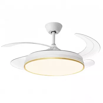 Extralink Phantom Wing 42 Smart WiFi lubinis ventiliatorius – baltas, 107 cm, valdymas per programėlę