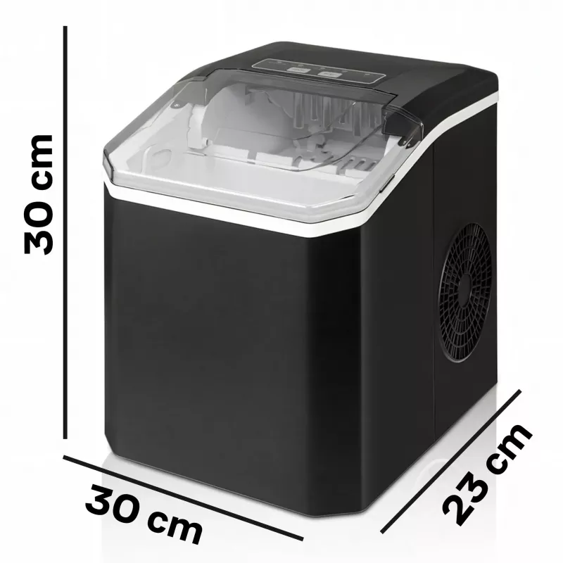 Extralink SmartLife Cube Ice Lite ledo gaminimo aparatas – 12 kg/24h, 1,8 l talpa, šratinis ledas, juodas