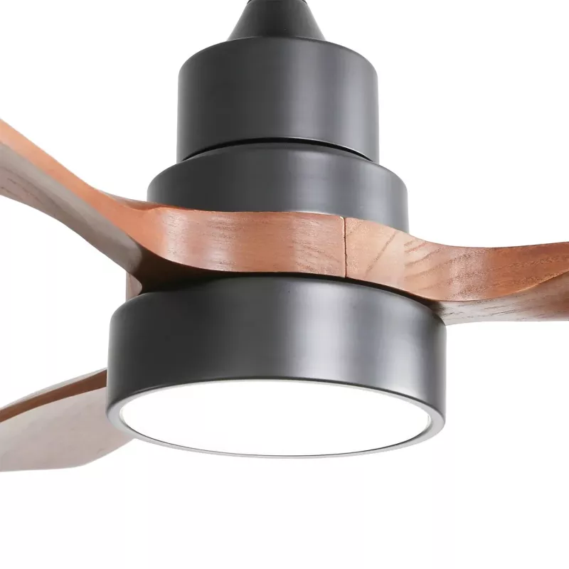 Projektuojamas lubų ventiliatorius Extralink Walnut Dark 48 Smart WiFi, tamsaus riešuto spalvos, 122 cm, valdymas programėle