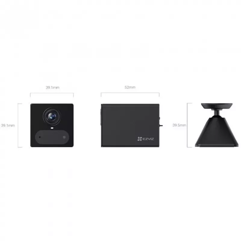 EZVIZ CB2 2K+ 3MP 4G LTE baterinė apsaugos kamera su spalvotu naktiniu matymu, IP65, PIR detekcija, dvipusis pokalbis, MicroSD iki 512 GB