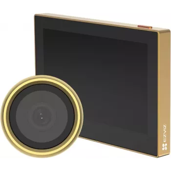 Ezviz CS-CP2 2MP belaidis skaitmeninis durų žiūronas (1080p, 4.3 col. LCD, Wi-Fi, PIR, dvipusis garsas, auksinis) | Kur.lt