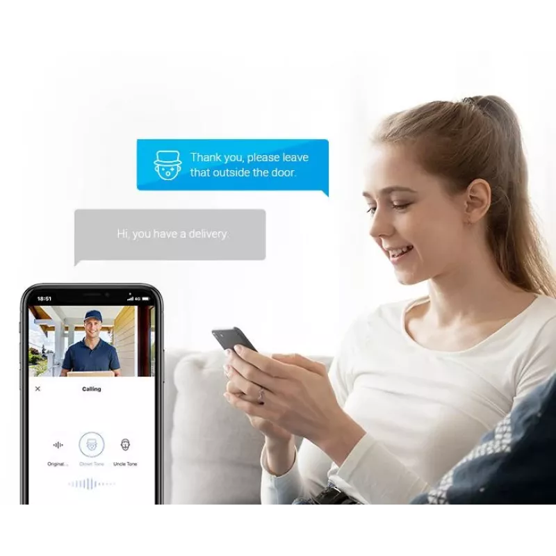 Ezviz CS-CP4 2MP Wi-Fi skaitmeninis durų žiūronas su 4,3 colio ekranu, sidabrinis