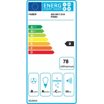 Faber Stilo Glass Smart A90 Gartraukis, 90 cm, Nerūdijantis plienas/stiklas, A+ energijos klasė, 700 m³/h