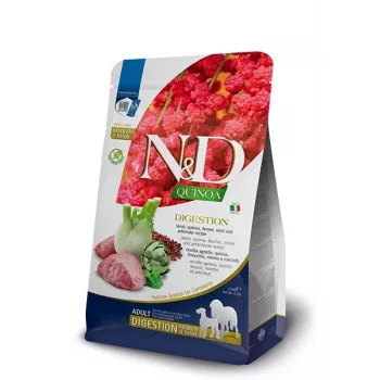 FARMINA N&D Quinoa Digestion Adult Medium Maxi Ėriena Sausas Šunų Maistas - 7 kg
