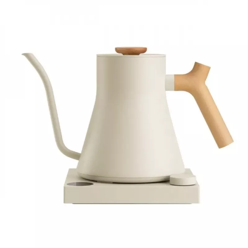 Fellow Stagg EKG PRO 900 ml elektrinis virdulys pour-over kavai, sezamų smėlio spalvos su medine rankena
