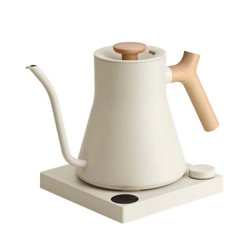 Fellow Stagg EKG PRO 900 ml elektrinis virdulys pour-over kavai, sezamų smėlio spalvos su medine rankena