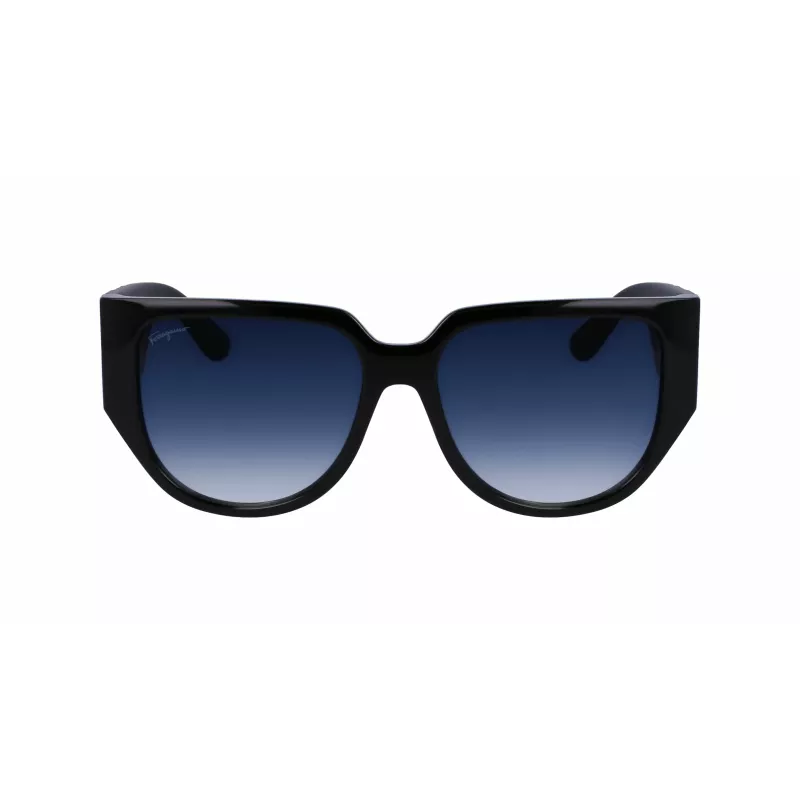 Ferragamo SF1088SE-001 Moteriški akiniai nuo saulės Drugelio formos acetatas Juoda Pilka 57mm