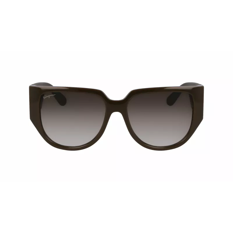 Ferragamo SF1088SE-324 Moteriški Drugelio Formos Akiniai Havana Rudi Gradientiniai 57mm