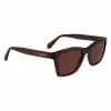 FERRAGAMO SF2001S-232 Unisex akiniai Havana Brown Square Acetate rėmelis Brown lęšiai 54/20/145 mm
