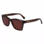 FERRAGAMO SF2001S-232 Unisex akiniai Havana Brown Square Acetate rėmelis Brown lęšiai 54/20/145 mm