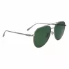 FERRAGAMO SF308S-44 Vyriški stačiakampiai akiniai nuo saulės – rudas Havana acetato rėmelis, pilki polikarbonatiniai lęšiai, UV400 apsauga