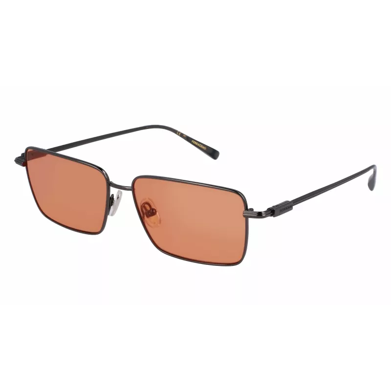 Ferragamo SF309S5715017 Vyriški Akiniai nuo Saulės – Juodas Acetato Rėmelis, Pilki Polikarbonato Lęšiai, 57 mm