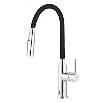 FERRO KITCHEN MIXER DISTANZA SENSOR FLEXSPOUT bekontaktė ištraukiama virtuvės maišytuvė, chromuota
