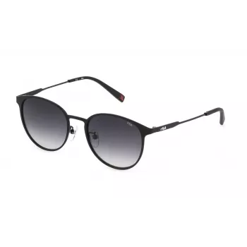 FILA SFI217-52531Y Unisex akiniai nuo saulės – juodas rėmelis, pilki lęšiai, 52 mm