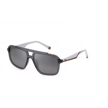 FILA SFI460-574ALP Unisex stačiakampiai akiniai nuo saulės – Havana/Ruda acetato rėmelis, rudi polikarbonato lęšiai, UV400 apsauga